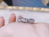 zilveren designer ring verlovingsringen voor vrouwen luxe sieraden voor vrouwen roségouden kruis diamanten ring mode-sieraden maat 5-9 top moissanite ring
