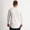 Jogger gimnasio correr entrenamiento algodón cuello redondo hombres camiseta de manga larga moda ropa de hombre Casual tendencia camisa de fondo