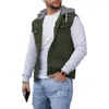 Gilets pour hommes coupe décontractée super douce avec cordon de serrage, manteau décontracté à capuche pour un usage quotidien