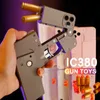 Gun Toys IC380 balle molle jouet pistolet Blaster pliant téléphone portable pistolet tir coquille éjecté déformation pistolet pour adultes garçons cadeaux d'anniversaire YQ240307