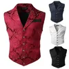 Gilets pour hommes Hommes Veste formelle Rétro Slim Fit Gilet d'affaires avec col rabattu Boutons à simple boutonnage Mariage Party Groom