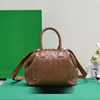 Designer-Tasche, kleine Intrecciato-Bowlingtasche, Größe 20 cm, Mini-Handtasche, Schultertasche, Luxusmarke, echtes Leder für Damen mit Box