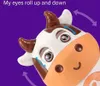 لعبة Baby Cow Musical Toys ، لعبة التعلم التعليمي في مرحلة ما قبل المدرسة مع موسيقى LED أضواء LED (البطارية غير مدرجة)