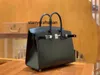 Orijinal deri çanta ll El yapımı balmumu iplik çantası 25cm siyah gümüş toka küçük deri üst düzey taşınabilir kadın çantası