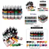 Tattoo Inks Authentic Embroidery Dragon Tattoo Equipment Integrates Color 16 Colors 30 Milliliters Fusion L Ordinary Ink. Drop Deliver Dhcfw