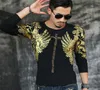 Men039s tops lançamento mais recente moda casual camisa masculina estilo rock outono roupas masculinas bronzeamento de manga comprida marca tshirt1317436