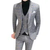 Tute Abito da uomo Abito 3 pezzi (abito+gilet+pantaloni) Abito da sposa da uomo Abito da uomo d'affari Abito di lusso di alta qualità in stile britannico