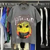 Hellstar Survêtement Designer Chemises Graphique Tee Hipster Tissu Lavé Rue Graffiti Lettrage Feuille Imprimé Vintage Noir Ample Coupe Manches Courtes Tshirt 843