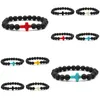 Beaded Strand Bracelets Beads Ornament Lava Volcanic Stone Bracelet Drop Delivery Jewelry Bracelets Dhlt6