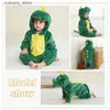 Macacões MICHLEY NOVO Halloween Bebê Macacão Roupas de Inverno Dos Desenhos Animados Dinossauro Urso Criança Traje Macacão Bodysuits Para Meninas Meninos 2-36M L240307