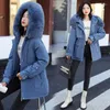 Trenchs de femmes manteaux coréen lâche manteau de fourrure à capuche vêtements d'extérieur grande taille veste femme 2024 parkas hiver chaud épaissir coton