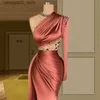 Robes sexy urbaines élégantes une épaule cristal sirène robes de soirée de bal Dubaï robe de soirée arabe robes De Fiesta Q240307