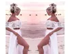 Witte Kanten Strandjurk Voor Vrouwen Lange Tweedelige Strandkleding Jurken 2019 Zomer Overgooiers Plus Size Jurk Top Gewaad Blanche Dantel14705457