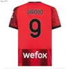 Soccer Jerseys AC Football Shirt GIROUD KETELAERE TONALI THEO Special Fourth 4th Men Kids Kit Uniforms 2024 FANS PlayerH240307