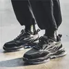 Casual skor hela säsongen lätta sneakers anti slip mäns stora svarta sport som kör bekväm fotled för man