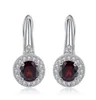 GEM039S Ballet 210ct Round Natural Red Garnet Gemstone Earrings 925 Sterling Silver Stud for Women Wedding Fine Jewelry 2106184909901