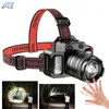 Sensor Headlamps USB Rechargeable Waterproof LED Zoom Headlamp Outdoor Camping Fishing Accessories Mobile Power Bank Headlights 240301