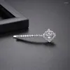 Hair Clips SLBRIDAL Luxury Trendy Prong Setting Cubic Zircon Women Clip Barrettes Gilrs Bobby Pins Hairgrips Jewelry Accessories