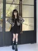 Robes décontractées 2024 Femmes tricotées Kawaii Robe en dentelle Mode coréenne Wrap Courte Soirée Tricots Automne Robe Femme