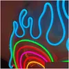 Led Neon Sign Melting Color Heart Sign Holiday Lighting Home Cool Fashion Decoration Bar Public Places Handmade Neon Light 12 V Super Dh2Mz