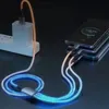 66 Вт 3 в 1 RGB Light, кабель для быстрой зарядки типа C, 6A, Micro USB C, освещение, кабель для быстрого зарядного устройства, телефонный шнур для Xiaomi Samsung S24 LG Huawei