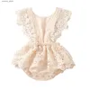 Combinaisons Printemps 0-3 ans bébé garçons filles vêtements tricotés tenues coton infantile garçons combinaison vêtements nouveau-né filles à volants barboteuse L240307