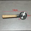 Coffee Scoops Kitchen Spoon Long Handle Measuring Solid Wood 25ml Cafe Accessories Tools