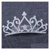 Bijoux de cheveux de mariage mise à jour cristal mariée couronne diadème peigne diamant coeur bandeau coiffure mariée strass peignes mariage anniversaire Dhc56