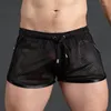 Shorts pour hommes Hommes Casual Mesh Sexy Boxer Respirant Slip Transparent Bugle Pouch Culotte Mâle Voir À Travers Le Pantalon De Tronc