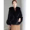 HAINING KADIN GİYİMİ İDitat Mink Fox Fur 2023 Kış Moda Yeni Soylu Lüks Kat Trendi 543897