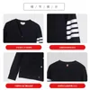 Hoodies pour hommes Sweatshirts TB Browin New TB Pure Cotton Yarn Dyed Mabet for Men and Women Style Style Casual Cardigan Base