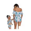 Swim Wear Ladies Flowar Flower Print Druku