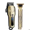 Rasoirs électriques Tondeuse à cheveux professionnelle Barber Tondeuse électrique rechargeable T-Outliner Finition Coupe Hine Tondeuse à barbe Rasoir sans fil C Dhjfs