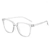 Lunettes de soleil claires lunettes transparentes femmes 0 mode plat classique plein cadre Anti lumière bleue lunettes