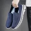 Summer Casual Shoes Men Canvas andningsbara lägenheter Slip On Fashion British Loafers Lazy Plus Size 3950 240307