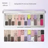 Qian Yan 24 Kleuren Oogschaduw Palet Zwart Roze Blauw Cowherd Pailletten Matte Make Up Palet 240304