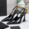 Dune Slingback Pumps Sildes Sandals 2024 New Women Designer 10.5cm 플레어 발 뒤꿈치 악어 스틸레토 힐 사무실 고급 거북이 껍질 버클