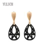 Women Water Drop Earrings Girs Elegant Wooden STUD Personalized Jewelry Expensory for Woman6907043