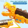 Gun Toys Large Capacity Dinosaur Water Spray Toy Tyrannosaurus Rex Pull-Out Water Gun Summer Beach Outdoor Water-Fight Toy With Long Rang YQ240307