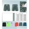 Yoga Outfit Lu Mens Jogger Sports Shorts pour la randonnée à vélo avec poche Casual Training Gym Pantalon court Taille M-4XL respirant R260 Drop Dhsfp