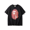 NIEUW A Bathing Ape Check By Bathing Tee Zwart