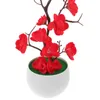 Decorative Flowers Artificial Plum Decor Realistic Flower Faux Bonsai Fake Blossom Simulation