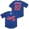 Maillot de baseball personnalisé pour hommes et femmes, maillot de baseball des Expos de Montréal, 27 Vladimir Guerrero, Vintage 1982 2000, à domicile, bleu, blanc, rouge, bouton de pull