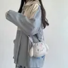 Kadın Ceketleri Harajuku Kapşonlu Kadınlar Sonbahar Kış Kış Büyük Boy Ceket Koreli Vintage Gevşek Cep Kawaii Patchwork Sıradan Zip Tikalı Dış Giyim