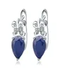 Stud Gem039s Ballet 925 Sterling Silver 3 47Ct Oval Natural Blue Sapphire Gemstone Earrings Wedding Fine Jewelry for Women 22105789523