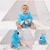 Handelsrockar Thanddukar Robes The Premium Baby Bath Thandduk Söt djurform Kid Hooded Makande filtbadrockmantel Neonatal Washclo Dha6i