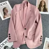 Cappotto da donna primavera autunno moda coreana per il tempo libero giacca da ufficio versatile solido abito a maniche lunghe top giacca femminile capispalla 240226