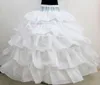 New s 4 Hoops Bridal Petticoats For Ball Gown Wedding Dress Cascading Ruffles Fabric Underskirt White Wedding Accessories 2796944