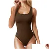 Bel karın şekillendiricisi bel karın şekillendiricisi dikişsiz scting bodysuit shapewear kadınlar kare boyun kontrolü tanga y vücut y hurdu tank üstleri sl dhrpi