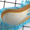 Bambino Infantile Bambini Neonate Sandali di cristallo estivi per bambini Frozen Princess Jelly Scarpe col tacco alto Scarpe da ballo per feste 240307